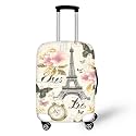 Ystardream Romantic Paris Luggage Cover for Away Suitcases with Bottom Zipper Oil Painting Stretchable Luggage Protector Covers Machine Washable Suitcase Covers for Women Men Gifts L