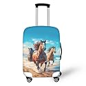 Ystardream Running Horse Travelling Luggage Cover Washable Suitcase Protector Anti-scratch Suitcase Cover Colorful Luggage Suitcase Protective Cover Fits M