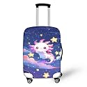 Ystardream Starry Sky Baby Axolotl Suitcase Cover For Luggage Cover Protector Elastic For Luggage Covers For Suitcase S(22-24") Washable Anti-Scratch