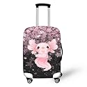 Ystardream Trendy Axolotl Luggage Cover Stylish Zipper Closure Highly Resilient Suitcase Protector Cherry Blossom Anti-Scratch Women Men Travel Accessories Fits S