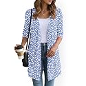 YSYOKOW Lightweight Cardigans for Women 3/4 Sleeve Long Open Front