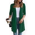 YSYOKOW Lightweight Cardigans for Women 3/4 Sleeve Long Open Front