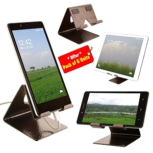 yt mobile phone metal standholder for smartphones and tablet - antique copper - pack of 6 units proudly made in india