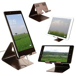 yt mobile phone metal standholder for smartphones and tablet - antique copper proudly made in india