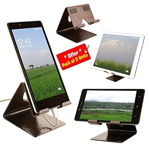 yt mobile phone metal standholder for smartphones and tablet - antique copper - pack of 2 units proudly made in india
