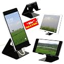 YT Mobile Phone Metal Stand/Holder for Smartphones and Tablet - Black Glossy - Pack of 3 Units (Proudly Made in India)
