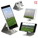YT Mobile Phone Metal Stand/Holder for Smartphones and Tablet - Sparkle Silver (Proudly Made in India)