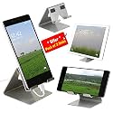 YT Mobile Phone Metal Stand/Holder for Smartphones and Tablet - Sparkle Silver - Pack of 3 Units (Proudly Made in India)
