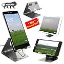 YT Mobile Phone Metal Stand/Holder for Smartphones and Tablet - Antique Silver - Pack of 2 Units (Proudly Made in India)