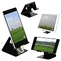 YT Mobile Phone Metal Stand/Holder for Smartphones and Tablet - Black Glossy (Proudly Made in India)