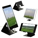 YT Tabletop Mobile Phone Metal Stand/Holder for Smartphones and Tablet - Black Matt (Proudly Made in India)