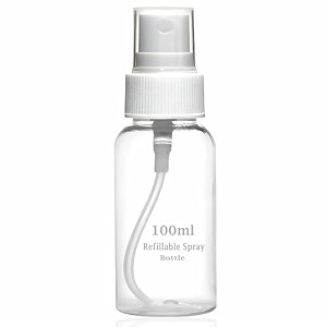 ytm 100ml clear plastic refillable mini spray bottles fine mist nozzle for perfume attar essential oils sanitizer lotion aromatic water liquid bottle containers pocket-sized transparent