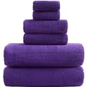 YTYC 29x59 Bath Towels Set,Towels for Bathroom,Violet Purple,6-Pieces