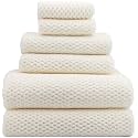 YTYC 29x59 Bath Towels Set,Towels for Bathroom,White,6-Pieces