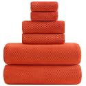 YTYC 29x59 Bath Towels Set,Towels for Bathroom,Burnt Orange,6-Pieces