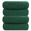 YTYC 29x59 Bath Towels,Towels for Bathroom,Dark Green,4-Pieces