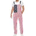 Yuanbang Bib Overalls for Men Adjustable Straps Jumpsuit Striped Women Coveralls with Pockets