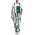 Yuanbang Bib Overalls for Men Adjustable Straps Jumpsuit Striped Women Coveralls with Pockets