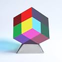 YuanDian CMY Cube with Stand, Color Mixing Cube 2 Inches Colorful Acrylic Prism for Home Decor Office Desk Decoration, Physics Toys Educational Science Kits Fidget Toys Gift for Kids Students