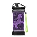 YuanDian Light Up Kids Water Bottle with 3D LED Light- 14 OZ Tritan BPA Free - 7 Color Light Cool Drinking Cups Gift for School Kids Girl Child (Unicorn)