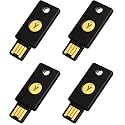 Yubico - YubiKey 5 NFC - Multi-Factor authentication (MFA) Security Key and passkey, Connect via USB-A or NFC, FIDO Certified - Protect Your Online Accounts (Pack of 4)
