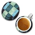 YuBingo 3D Tiles Designer Printed Coasters (MDF Wooden, Set of 6, 9.5 Cm Diameter, Round)