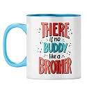 YuBingo Best Brother Ever Mug - Unique Gift, Light Blue Inner &amp; Handle (Light Blue Inner &amp; Handle, Tea Cup, 310ML)