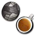 YuBingo Blocks with Shades of Grey Designer Printed Coasters (MDF Wooden, Set of 6, 9.5 Cm Diameter, Round)