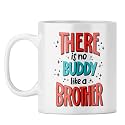 YuBingo Brother Gift Mug - Best Buddy Sibling Present, White Ceramic (White Coffee Mug, Tea Cup, 310ML)