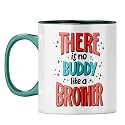 YuBingo Brotherly Love Mug - Special Brother Gift, Dark Green Inner &amp; Handle (Dark Green Inner &amp; Handle, Tea Cup, 310ML)