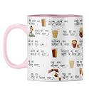 YuBingo Chai Conversations Mug - Humor Gift, Pink Inner &amp; Handle (Pink Inner &amp; Handle, Tea Cup, 310ML)