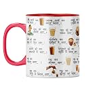 YuBingo Chai Vibes Mug - Indian Cultural Gift, Red Inner &amp; Handle (Red Inner &amp; Handle, Tea Cup, 310ML)