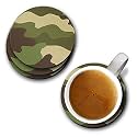 YuBingo Cool Army Camouflage Pattern Designer Printed Coasters (MDF Wooden, Set of 6, 9.5 Cm Diameter, Round)