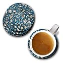 YuBingo Cool Blue Pattern Designer Printed Coasters (MDF Wooden, Set of 6, 9.5 Cm Diameter, Round)