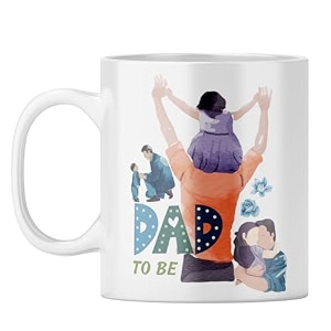 yubingo dad to be mug - expectant father gift white ceramic cup white coffee mug tea cup 310ml