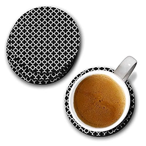 yubingo ethnic pattern designer printed coasters mdf wooden set of 6 95 cm diameter round
