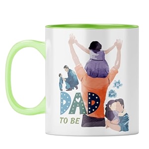 yubingo father to be joy mug - expecting dad gift light green inner amp handle light green inner amp handle tea cup 310ml