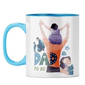 yubingo first time dad mug - special pregnancy gift light blue inner amp handle light blue inner amp handle tea cup 310ml
