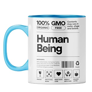 yubingo fragile human mug - humorous gift light blue inner amp handle light blue inner amp handle tea cup 310ml