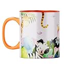 YuBingo Happy Animals Mug - Uplifting Jungle Friends, Orange Inner &amp; Handle (Orange Inner &amp; Handle, Tea Cup, 310ML)