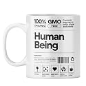 YuBingo Human Being Mug - Unique Funny Gift, White Ceramic Cup (White Coffee Mug, Tea Cup, 310ML)