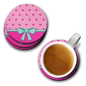 yubingo be like a kitty designer printed coasters mdf wooden set of 6 95 cm diameter round