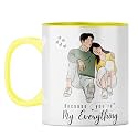 YuBingo Love of My Life Mug - Perfect Romantic Gift, Yellow Inner &amp; Handle (Yellow Inner &amp; Handle, Tea Cup, 310ML)