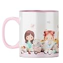YuBingo Magical Moments Mug - Whimsical Gift Idea, Pink Inner &amp; Handle (Pink Inner &amp; Handle, Tea Cup, 310ML)
