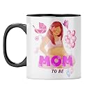 YuBingo New Mom Gift Mug - Cute Baby Shower Present, Black Inner &amp; Handle (Black Inner &amp; Handle, Tea Cup, 310ML)