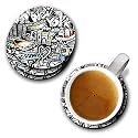 YuBingo New York City Cool Graffiti Designer Printed Coasters (MDF Wooden, Set of 6, 9.5 Cm Diameter, Round)