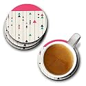 YuBingo The Pattern Designer Printed Coasters (MDF Wooden, Set of 6, 9.5 Cm Diameter, Round)