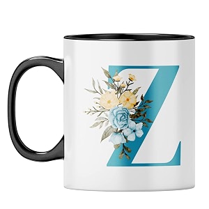 yubingo personal initial mug - elegant z design light green inner amp handle light green inner amp handle tea cup 310ml