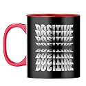 YuBingo Positive Affirmation Mug - Daily Motivation, Red Inner &amp; Handle (Red Inner &amp; Handle, Tea Cup, 310ML)