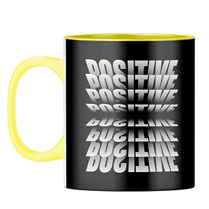 yubingo positive mindset mug - uplifting coffee cup yellow inner amp handle yellow inner amp handle tea cup 310ml